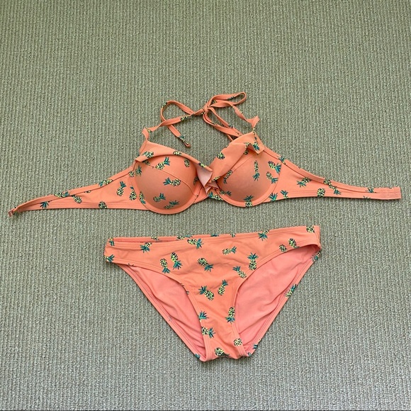 Aerie Pineapple Bikini Swimsuit Set - Picture 5 of 7